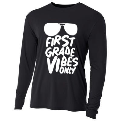 Cool First Grade Vibes Only Back to School Cooling Performance Long Sleeve Crew