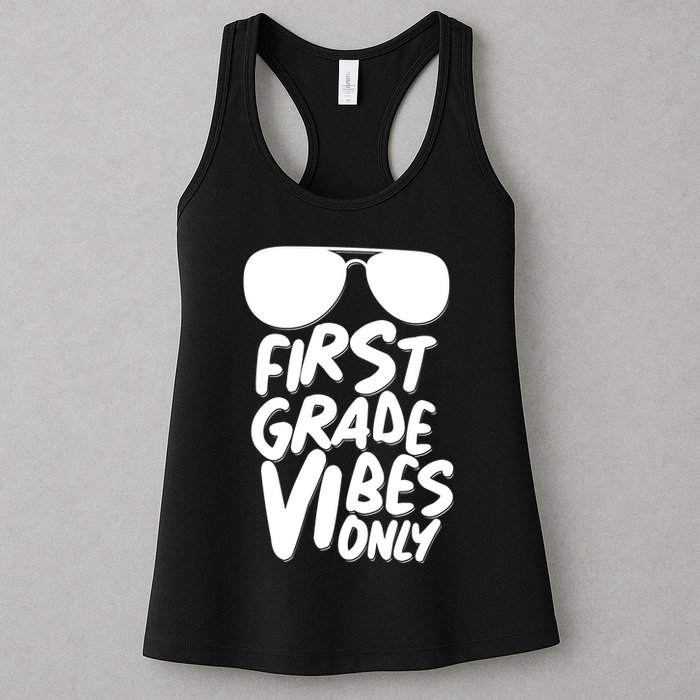 Cool First Grade Vibes Only Back to School Womens Tank Top