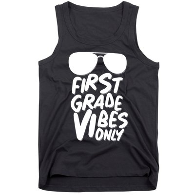 Cool First Grade Vibes Only Back to School Tank Top