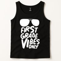 Cool First Grade Vibes Only Back to School Tank Top