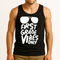 Cool First Grade Vibes Only Back to School Tank Top