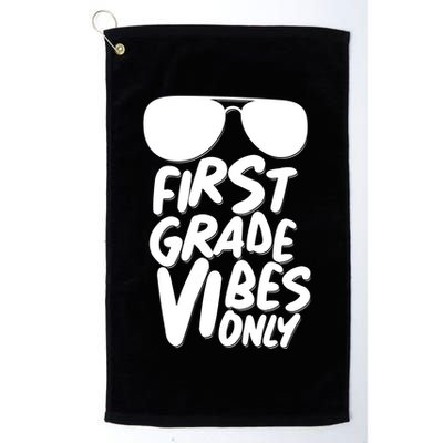 Cool First Grade Vibes Only Back to School Golf Towel