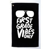 Cool First Grade Vibes Only Back to School Golf Towel