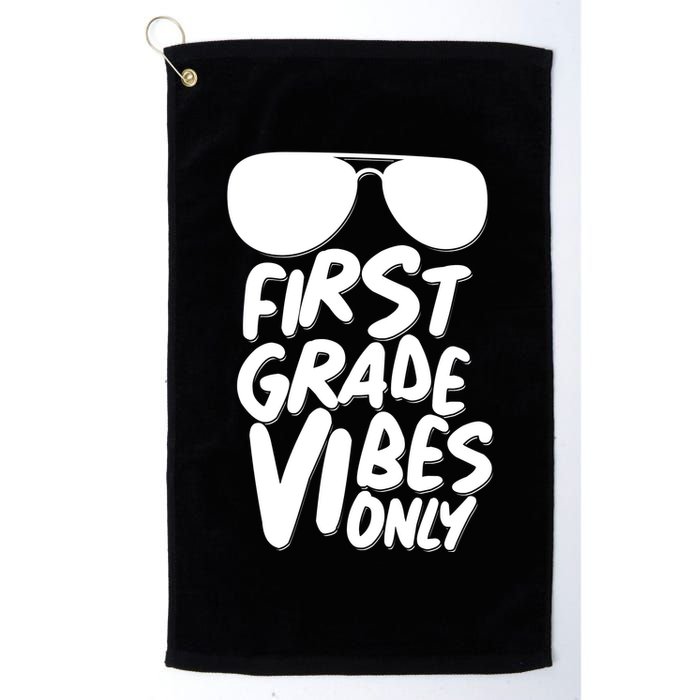 Cool First Grade Vibes Only Back to School Golf Towel