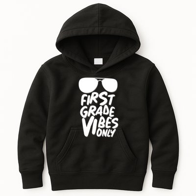 Cool First Grade Vibes Only Back to School Kids Hoodie