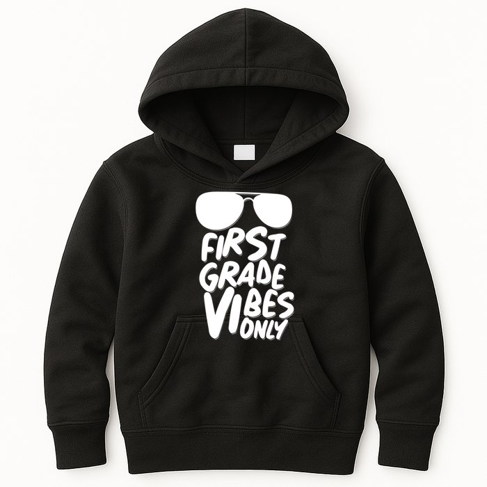 Cool First Grade Vibes Only Back to School Kids Hoodie