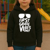 Cool First Grade Vibes Only Back to School Kids Hoodie