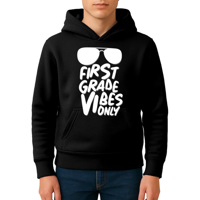 Cool First Grade Vibes Only Back to School Kids Hoodie