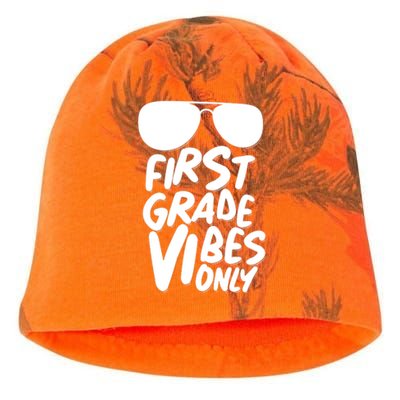 Cool First Grade Vibes Only Back to School Kati - Camo Knit Beanie