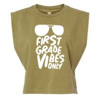 Cool First Grade Vibes Only Back to School Garment-Dyed Women's Muscle Tee