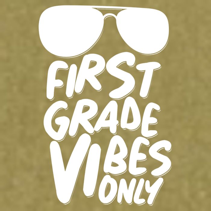 Cool First Grade Vibes Only Back to School Garment-Dyed Women's Muscle Tee