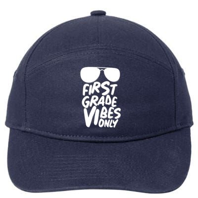 Cool First Grade Vibes Only Back to School 7-Panel Snapback Hat