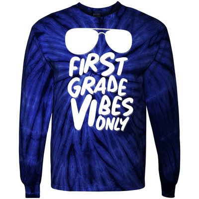 Cool First Grade Vibes Only Back to School Tie-Dye Long Sleeve Shirt