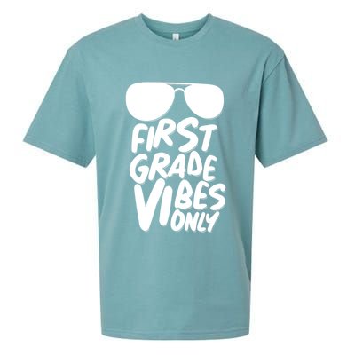 Cool First Grade Vibes Only Back to School Sueded Cloud Jersey T-Shirt