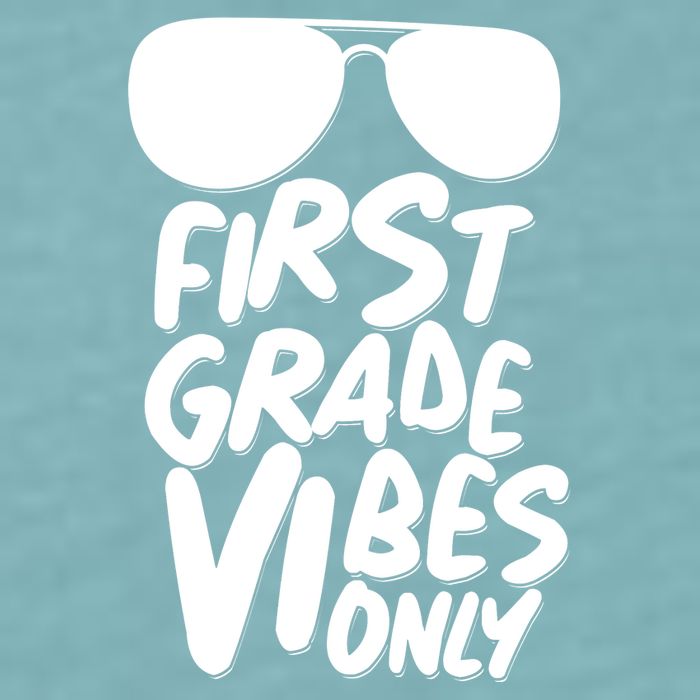 Cool First Grade Vibes Only Back to School Sueded Cloud Jersey T-Shirt