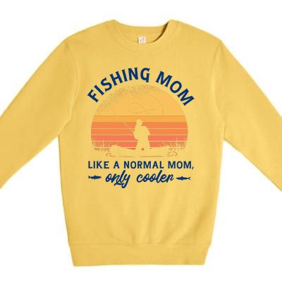 Cool Fishing Mom Premium Crewneck Sweatshirt