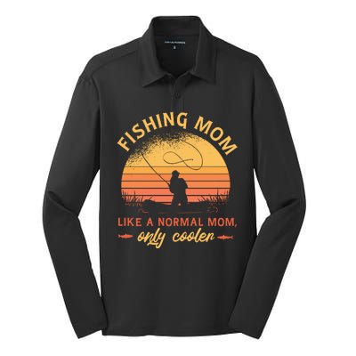 Cool Fishing Mom Silk Touch Performance Long Sleeve Polo