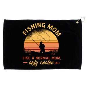 Cool Fishing Mom Grommeted Golf Towel