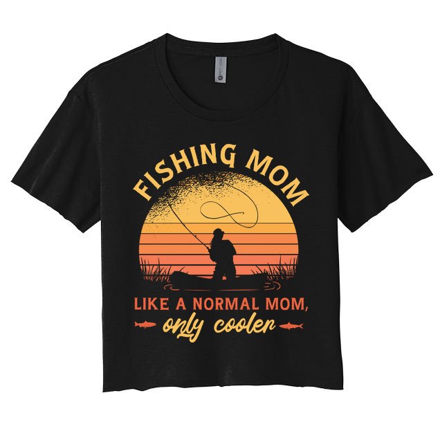Cool Fishing Mom Crop Top