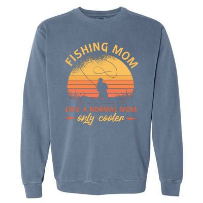 Cool Fishing Mom Garment-Dyed Sweatshirt