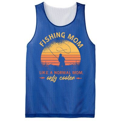 Cool Fishing Mom Mesh Reversible Basketball Jersey Tank