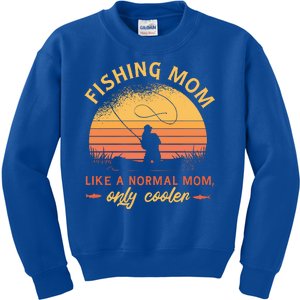 Cool Fishing Mom Kids Sweatshirt