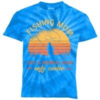 Cool Fishing Mom Kids Tie-Dye T-Shirt