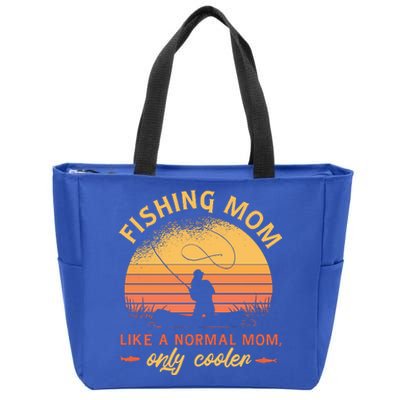 Cool Fishing Mom Zip Tote Bag