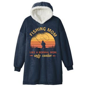 Cool Fishing Mom Hooded Wearable Blanket