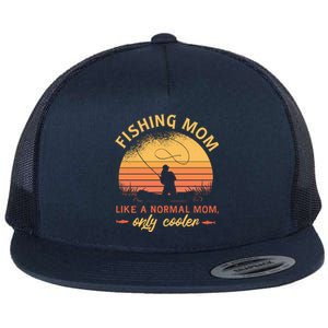 Cool Fishing Mom Flat Bill Trucker Hat