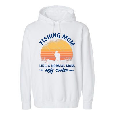 Cool Fishing Mom Garment-Dyed Fleece Hoodie