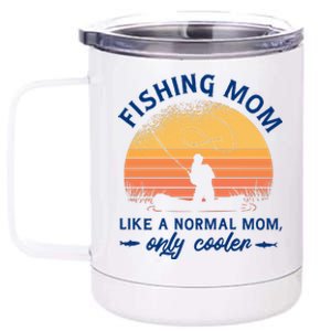 Cool Fishing Mom 12 oz Stainless Steel Tumbler Cup