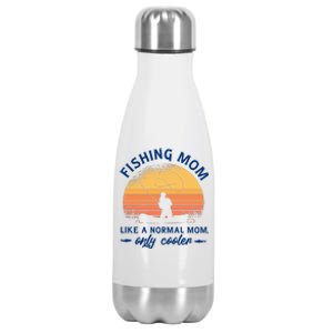 Cool Fishing Mom Stainless Steel Insulated Water Bottle