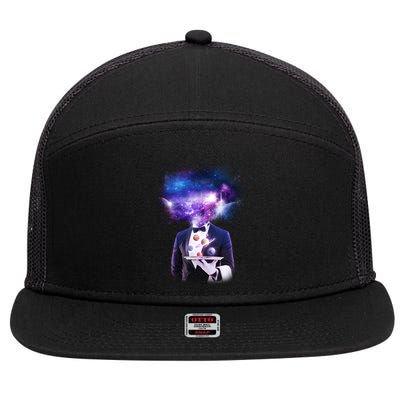 Cool Galaxy Space Head 7 Panel Mesh Trucker Snapback Hat