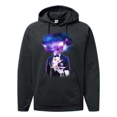 Cool Galaxy Space Head Performance Fleece Hoodie