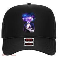 Cool Galaxy Space Head High Crown Mesh Back Trucker Hat