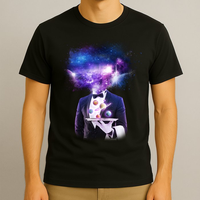 Cool Galaxy Space Head T-Shirt