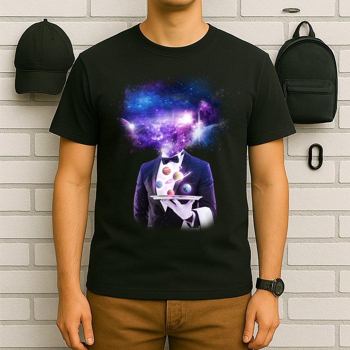 Cool Galaxy Space Head T-Shirt