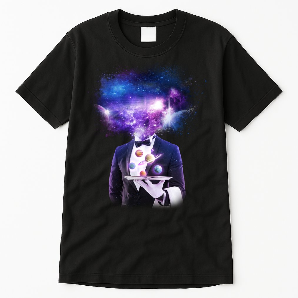 Cool Galaxy Space Head Tall T-Shirt