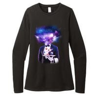 Cool Galaxy Space Head Womens CVC Long Sleeve Shirt