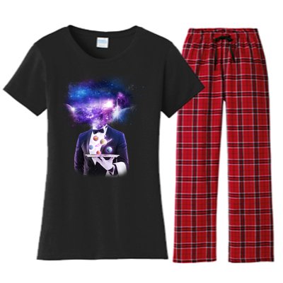 Cool Galaxy Space Head Women's Flannel Pajama Set