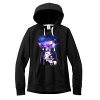 Cool Galaxy Space Head Women's Fleece Hoodie