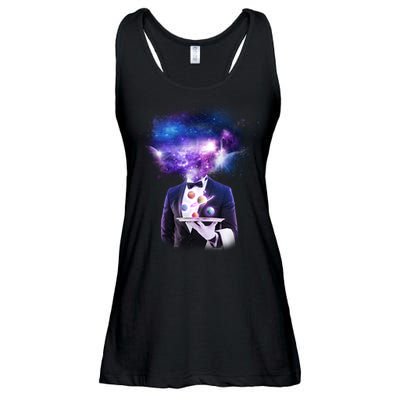 Cool Galaxy Space Head Ladies Essential Flowy Tank