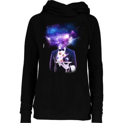 Cool Galaxy Space Head Womens Funnel Neck Pullover Hood