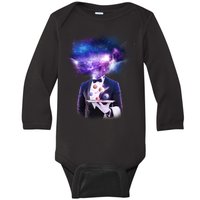 Cool Galaxy Space Head Baby Long Sleeve Bodysuit