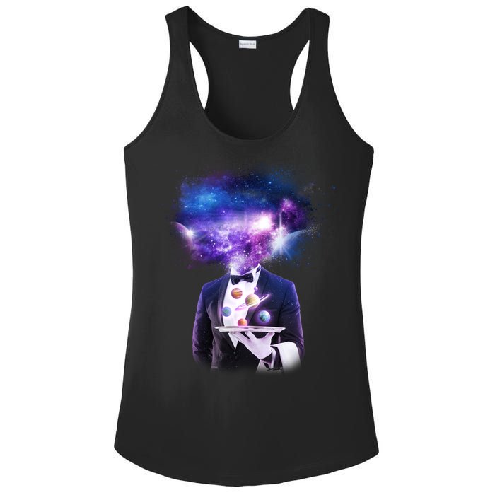 Cool Galaxy Space Head Ladies PosiCharge Competitor Racerback Tank