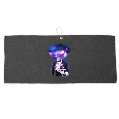 Cool Galaxy Space Head Large Microfiber Waffle Golf Towel