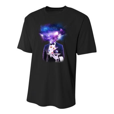 Cool Galaxy Space Head Youth Performance Sprint T-Shirt