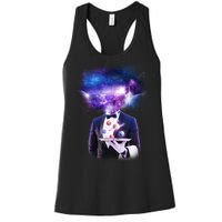 Cool Galaxy Space Head Women's Racerback Tank