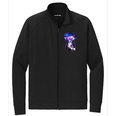 Cool Galaxy Space Head Stretch Full-Zip Cadet Jacket